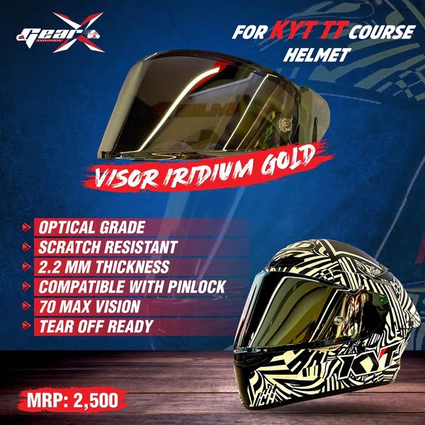 visor iridium gold kyt tt course