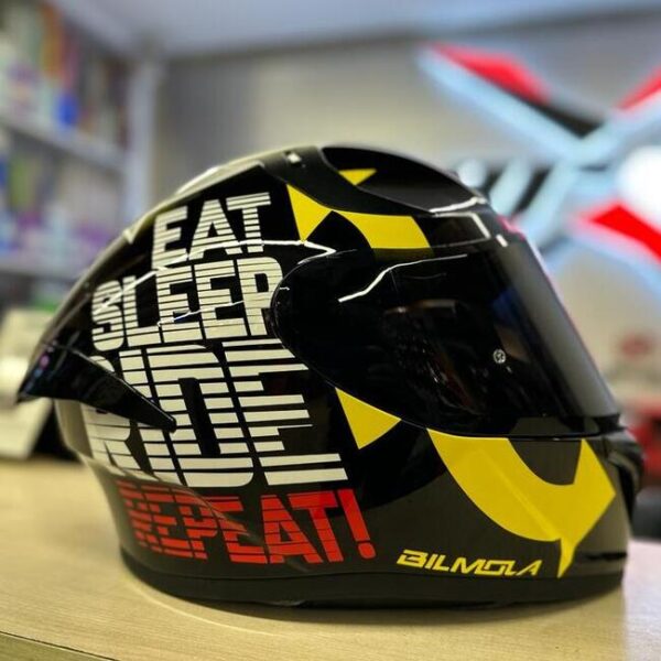 BILMOLA - Eat Sleep Ride Repeat (Built in Iridium Visor)