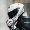 X Helmet -X2 Snow White (Free Smoke Visor & Spoiler)