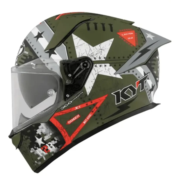 KYT R2R Pro- Assault Matt Green Army (Free Antifog)