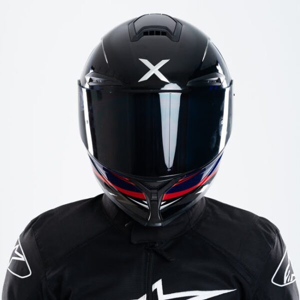 X Helmet R1SV - Abstract Blue (Free Black Visor) - Image 2