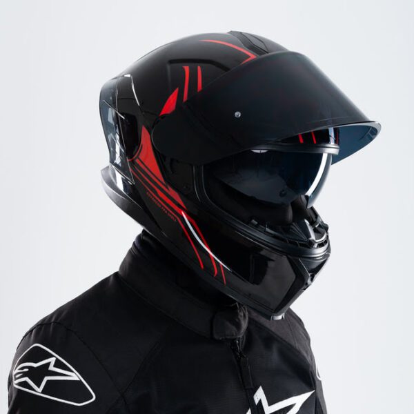 X Helmet R1SV - Blazing Red (Free Black Visor) - Image 3