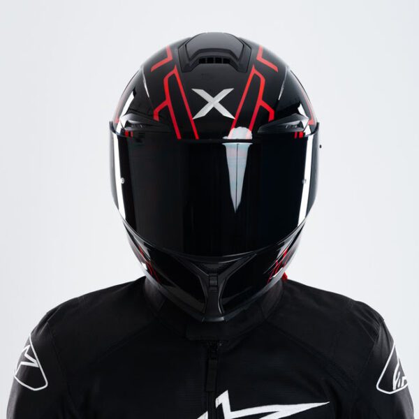 X Helmet R1SV - Blazing Red (Free Black Visor) - Image 4