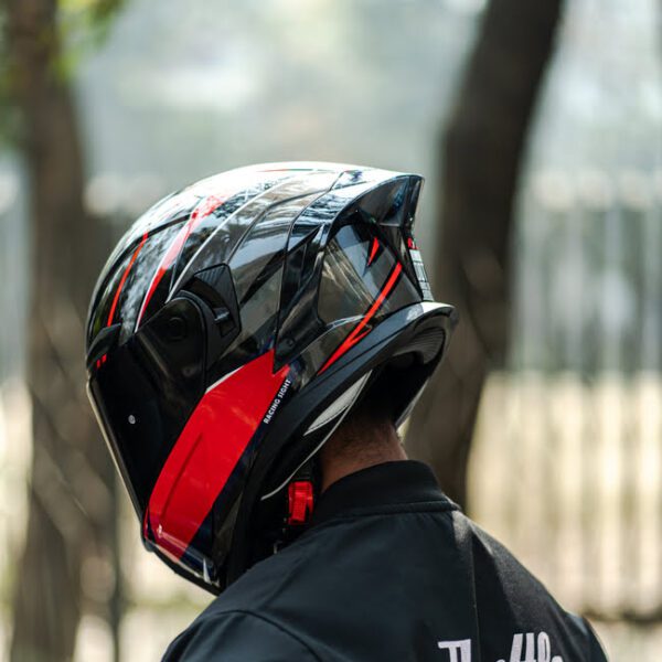 X Helmet R1SV - Abstract Red (Clear & Black Visor Included)